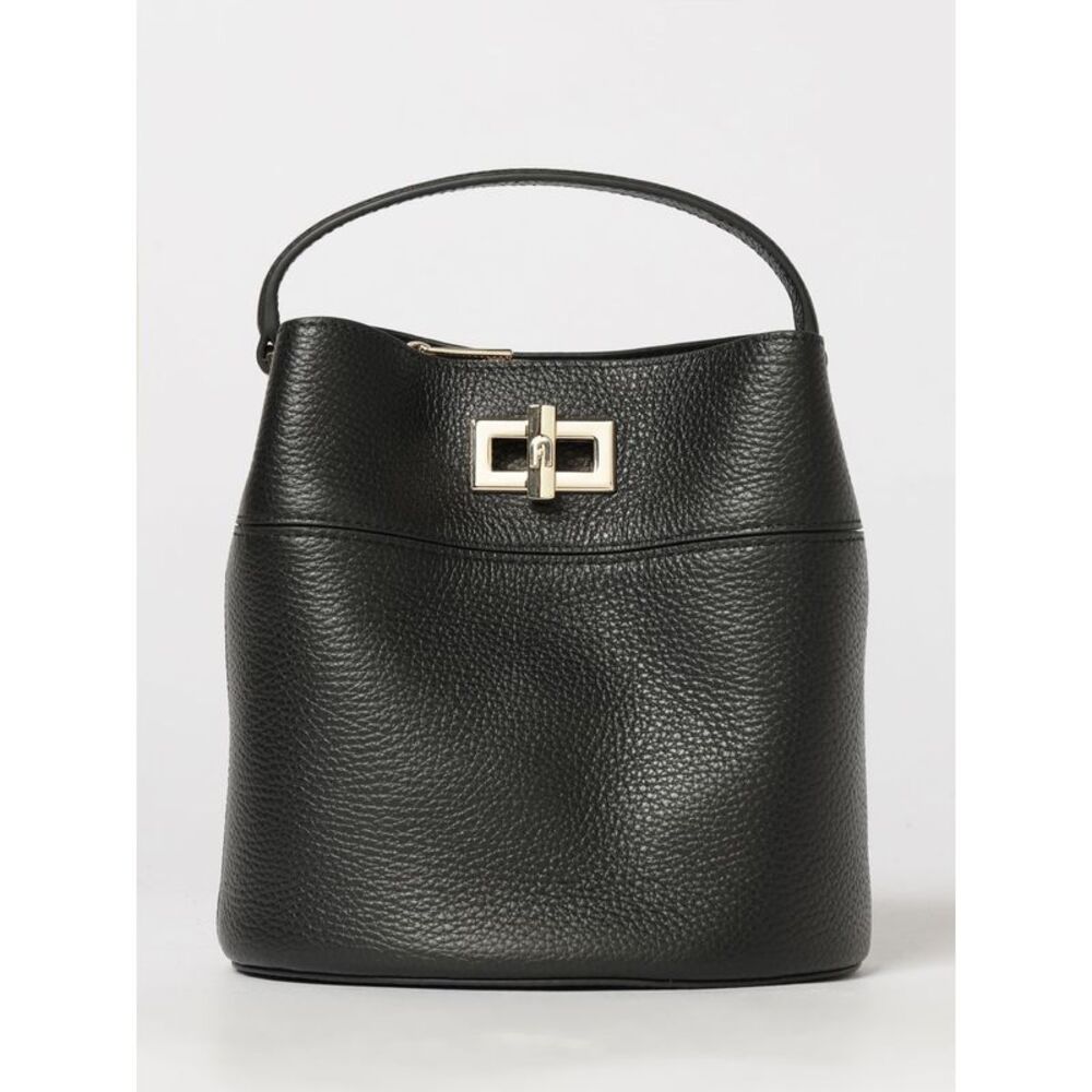 Furla Women Amelie Mini Leather Bucket Bag By Furla With Turn-Lock Closure